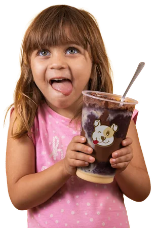Girl with Grazy's Açaí